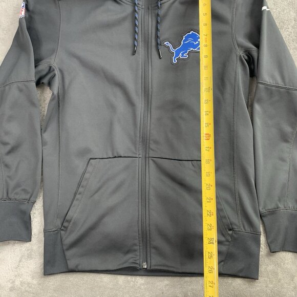 Nike Jacket Mens Small Detroit Lions Therma-Fit NFL On Field Full Zip Hoodie - Picture 2 of 9